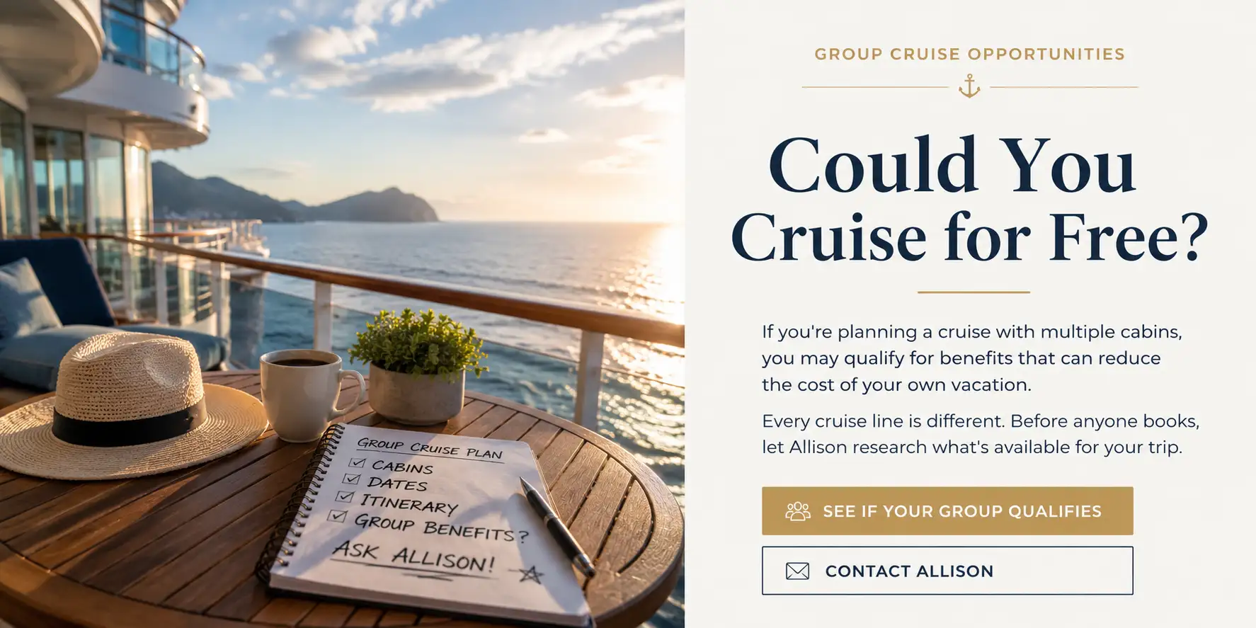 Group of travelers enjoying a luxury cruise vacation together