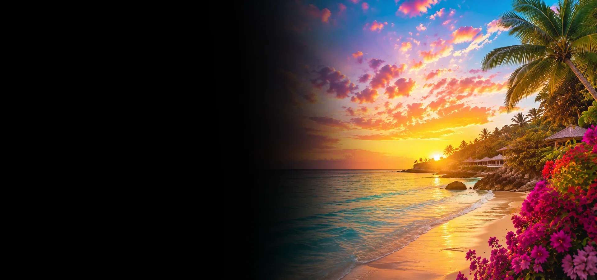 Modern cruise ship sailing toward a tropical island during a short Caribbean getaway
